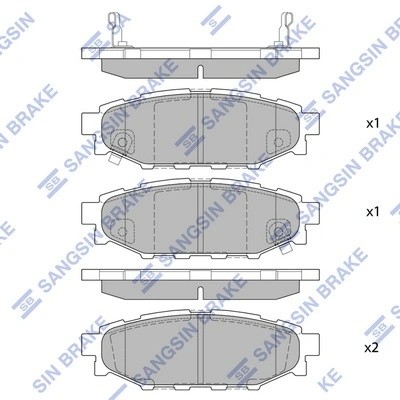 Колодки тормозные дисковые Subaru Legacy IV 2.0i/2.5 I/Outback 2.5i 03 SP2118 SP2118 SANGSIN