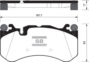 Колодки тормозные MERCEDES ML (W166) передние (4шт.) SANGSIN SP2187 SANGSIN