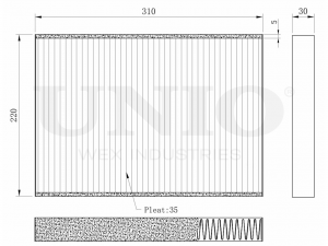 Фильтр салонный угольный FLT-40045C UNIO