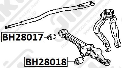 Сайлентблок нижн рычага внутренний HONDA ACCORD 90-02, ODYSSEY 94-03 BH28017 BH28017 JIKIU