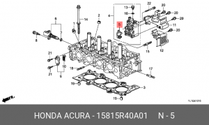 Фильтр HONDA Accord,CR-V (08-) клапана VTEC с прокладкой OE 15815R40A01 HONDA