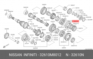 синхронизатор КПП!\ Nissan 32610M8012 NISSAN
