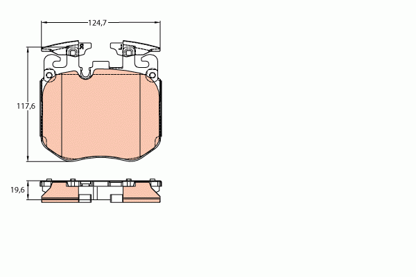 Колодки тормозные BMW X5 (G05) передние (4шт.) TRW GDB2147 TRW