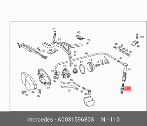 Свеча зажигания MERCEDES E (W124,W210) OE A0031596803 MERCEDES BENZ