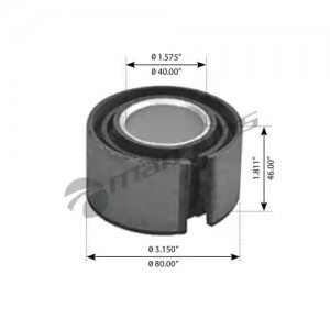 Втулка стабилизатора MERCEDES Aхor задняя (40х80х43) MANSONS 700.163 MANSONS