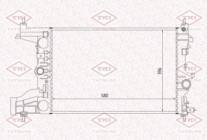 Радиатор охлаждения CHEVROLET Cruze 09- TGA1082 TGA1082 TATSUMI