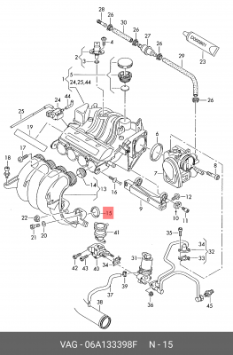 VW GOLF IV/BORA (1997-2005)/AUDI A3 (8L1) (1996-20 4шт на мотор 06A 133 398 F VAG