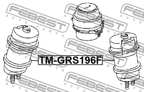 Опора двигателя передняя (гидравл) LEXUS GS30/35/43/460 2005.01-2011.12 TM-GRS19 TM-GRS196F FEBEST