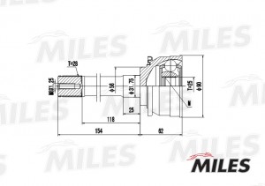 ШРУС наружный MITSUBISHI PAJERO 2.5TD/3.0 94- (GSP 839018) GA20275 GA20275 MILES