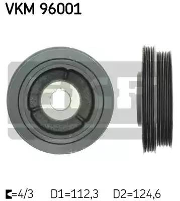 Шкив коленвала VKM96001 SKF
