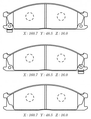 Колодки тормозные дисковые пер. Nissan Vanette, Serena W30 93-99 D1194M D1194M MK KASHIYAMA