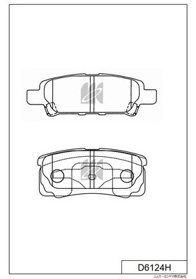 Колодки тормозные дисковые задн. MITSUBISHI OUTLANDER I 03-08 D6124H D6124H MK KASHIYAMA