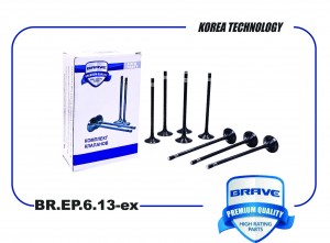 клапан выпускной! (x8) 26.9x5x110.3\ Skoda Fabia 1.0i/1.6i 14-22/Rapid 1.6i 15-2 BR.EP.6.13-EX BRAVE