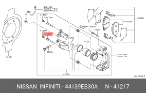 болт направляющий суппорта!\ Infiniti FX45/FX35 S50 02-08 44139-EB30A NISSAN