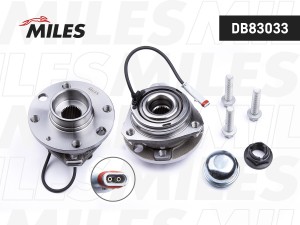 Ступица колеса передняя с подшипником (4 отверстия) OPEL ASTRA H 04- (SKF VKBA36 DB83033 MILES