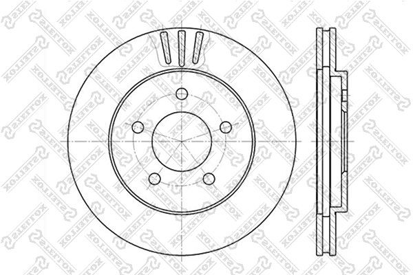 диск тормозной передний!\ Chrysler Voyager 2.4-3.8/2.5TD 90> 6020-9301V-SX STELLOX
