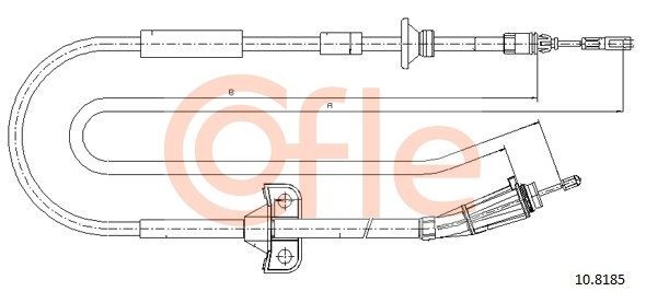 трос ручника задний! L=1993/1912\ Volvo S80 2.0-3.0/2.4-2.5D 98> 92108185 COFLE