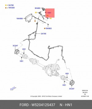 Гайка (УПАКОВКА 4 ШТ.) EXPLORER 11- W520412S437 W520412-S437 FORD