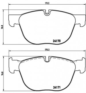 Колодки тормозные BMW X5 (E70) (07-) передние (4шт.) BREMBO P06049 BREMBO