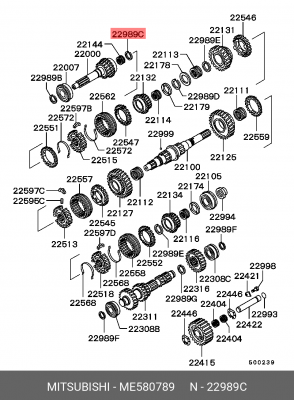 стопорное кольцо КПП  Д=30,6 ME580789 MITSUBISHI
