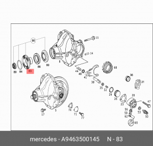 фланец с разнонаправ A9463500145 MERCEDES BENZ