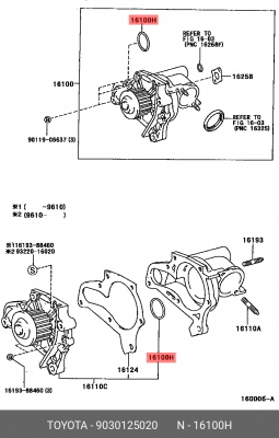 УПЛОТНИТЕЛЬНОЕ КОЛЬЦО 90301-25020 90301-25020 TOYOTA