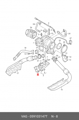 Прокладка 059103147T 059 103 147 T VAG