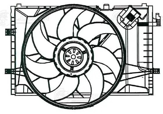 Э/вентилятор охл. с кожухом для а/м Mercedes-Benz C (W203) (00-) (LFK 1503) LFK1503 LUZAR