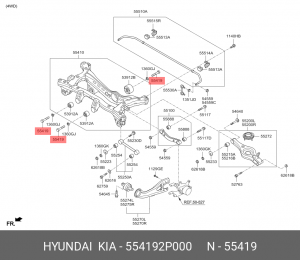 БОЛТ M10 554192P000 HYUNDAI