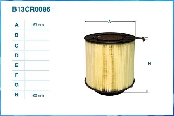 Фильтр воздушный B13CR0086 B13CR0086 CWORKS