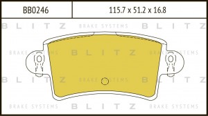 RENAULT MASTER II 09/00> 115.8x51.3x16.8ММ BB0246 BLITZ