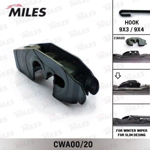 Адаптер HOOK 9x3/9x4 type (комплект 20шт) CWA00/20 CWA00_20 MILES