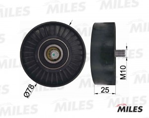 Ролик ремня приводного PEUGEOT 206/307/406 1.8-2.2 (INA 532043910) AG03126 AG03126 MILES