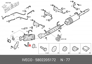 НИЖНЯЯ СКОБА 5802205172 IVECO