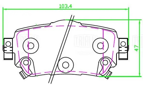 Колодки торм. Mercedes G (W463) (97-)/S (W221) (05-) диск. перед. т/с Brembo (PF PF 2224 TRIALLI