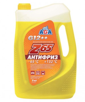 Антифриз желтый -65C 5л Antifreeze Z65 AGA AGA043Z AGA