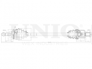 Привод в сборе передний правый CVJ-10065 UNIO