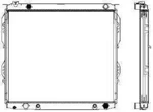 Радиатор TOYOTA Sequoia,Tundra охлаждения двигателя SAKURA 34611065 SAKURA