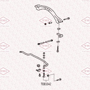 Тяга стабилизатора передняя L/R TOYOTA Land Cruiser 98- TEB1042 TEB1042 TATSUMI