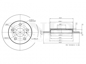Диск тормозной задний BRD-20056 UNIO