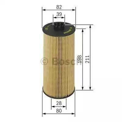 фильтрующий элемент масла ! H=210 D82 \ MB AtegoI/ II/ Axor OM906LA 1/98> F 026 407 026 BOSCH