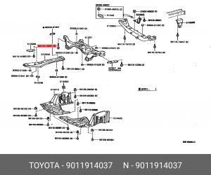БОЛТ 90119-14037 TOYOTA