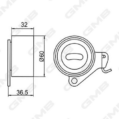 Ролик ГРМ HYUNDAI Galloper (97-) натяжителя GMB GT10080 GMB