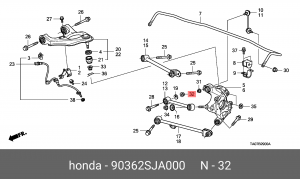 ГАЙКА_NUT,SELF LOCK 12M 90362SJA000 90362SJA000 HONDA