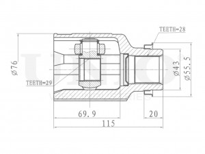 ШРУС внутренний правый CVJ-30143 UNIO
