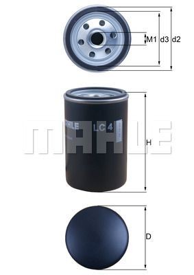 фильтр ADBLUE! D=78 H=119.5 M16x1.5\ DAF LF45/55 CF75 CF85 XF95/105 LC4 MAHLE KNECHT