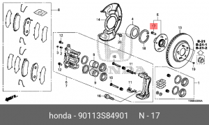 Шпилька 90113S84901 90113S84901 HONDA
