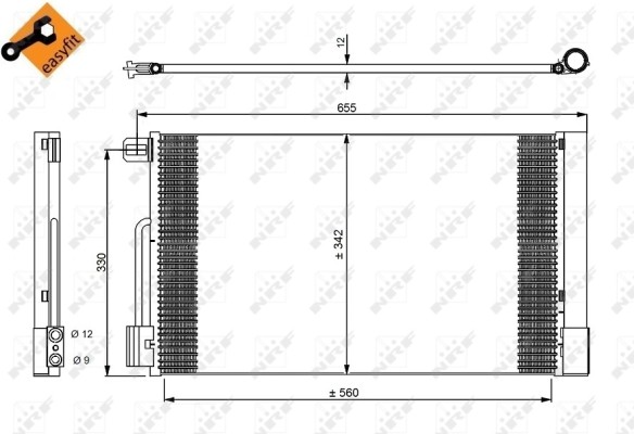 FIAT GRANDE PUNTO/ OPEL CORSA D 570x350x12 35777 NRF