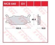 Колодки дисковые MCB640 MCB640 TRW LUCAS