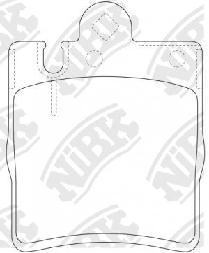 Колодки тормозные MERCEDES E (W210) задние (4шт.) NIBK PN0126 NIBK